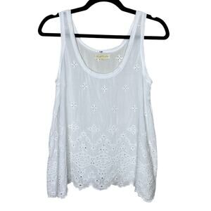 Sundance Catalog Ruby YAYA Lace Eyelet Boho Camisole Tank Size Small